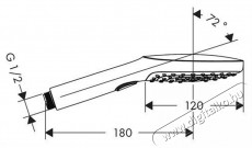 Hansgrohe Raindance Select 120 hidromassz&aacute;zs zuhanyfej, 3 f&uacute;v&oacute;k&aacute;val, kr&oacute;m H&aacute;ztart&aacute;s / Otthon / K&uuml;lt&eacute;r - F&uuml;rdőszoba / wc - Kieg&eacute;sz&iacute;tő - 536766