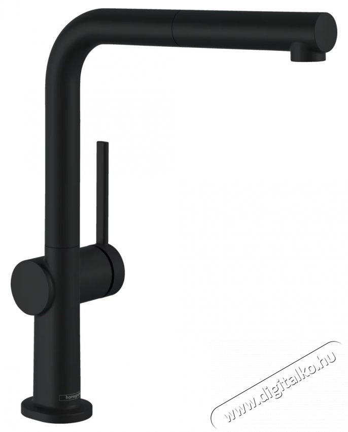 Hansgrohe Talis m54 konyhai csaptelep, 270 mm, 1 f&uacute;v&oacute;ka, kih&uacute;zhat&oacute; L-kifoly&oacute;, matt fekete fel&uuml;let Konyhai term&eacute;kek - Mosogat&oacute; - Mosogat&oacute; csaptelep - 536747