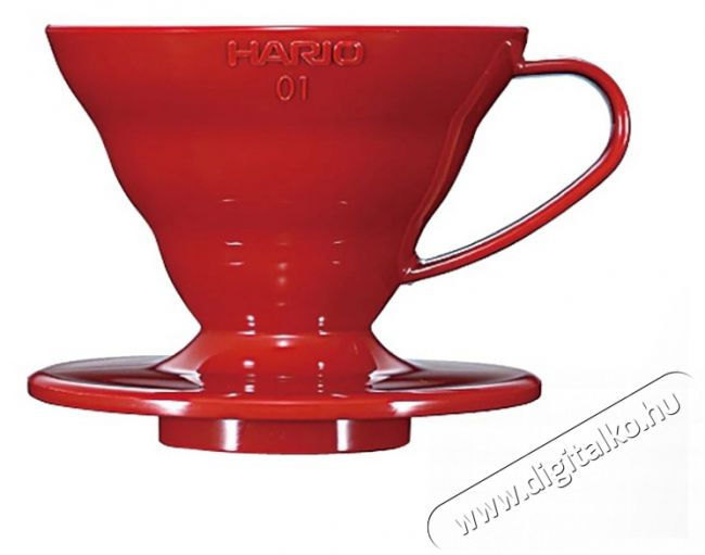 Hario Dripper V60-01, műanyag, piros Konyhai termékek - Kávéfőző / kávéörlő / kiegészítő - Filteres kávéfőző - 524861