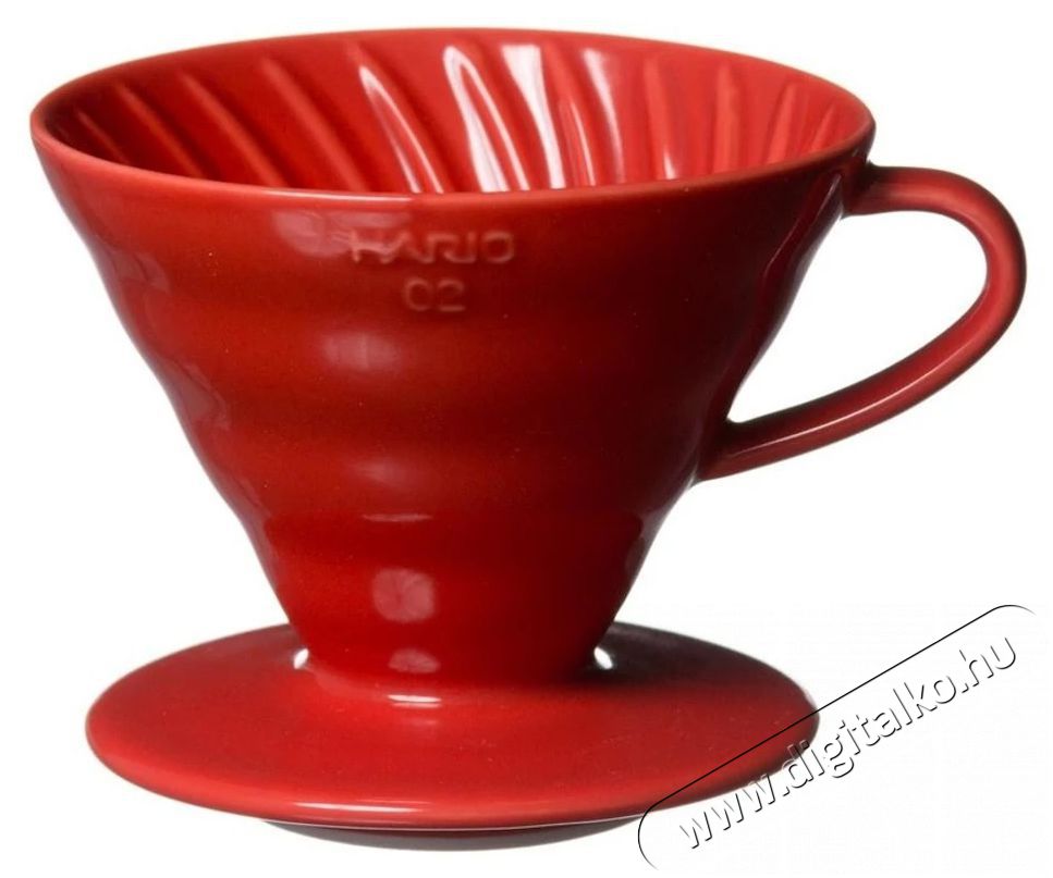 Hario Dripper V60-02, ker&aacute;mia, piros Konyhai term&eacute;kek - K&aacute;v&eacute;főző / k&aacute;v&eacute;&ouml;rlő / kieg&eacute;sz&iacute;tő - Filteres k&aacute;v&eacute;főző - 524872
