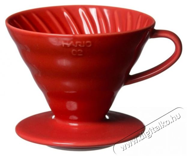 Hario Dripper V60-02, ker&aacute;mia, piros Konyhai term&eacute;kek - K&aacute;v&eacute;főző / k&aacute;v&eacute;&ouml;rlő / kieg&eacute;sz&iacute;tő - Filteres k&aacute;v&eacute;főző - 524872