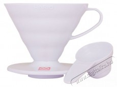 Hario Dripper V60-02, műanyag, fehér Konyhai termékek - Kávéfőző / kávéörlő / kiegészítő - Filteres kávéfőző - 524860
