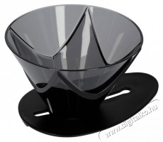 Hario One Pour Dripper Mugen V60, műanyag, fekete Konyhai term&eacute;kek - K&aacute;v&eacute;főző / k&aacute;v&eacute;&ouml;rlő / kieg&eacute;sz&iacute;tő - Filteres k&aacute;v&eacute;főző - 524863