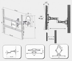 HARMANTRADE ML-P17M Tv kiegészítők - Fali tartó / konzol - Fali tv tartó - 1223