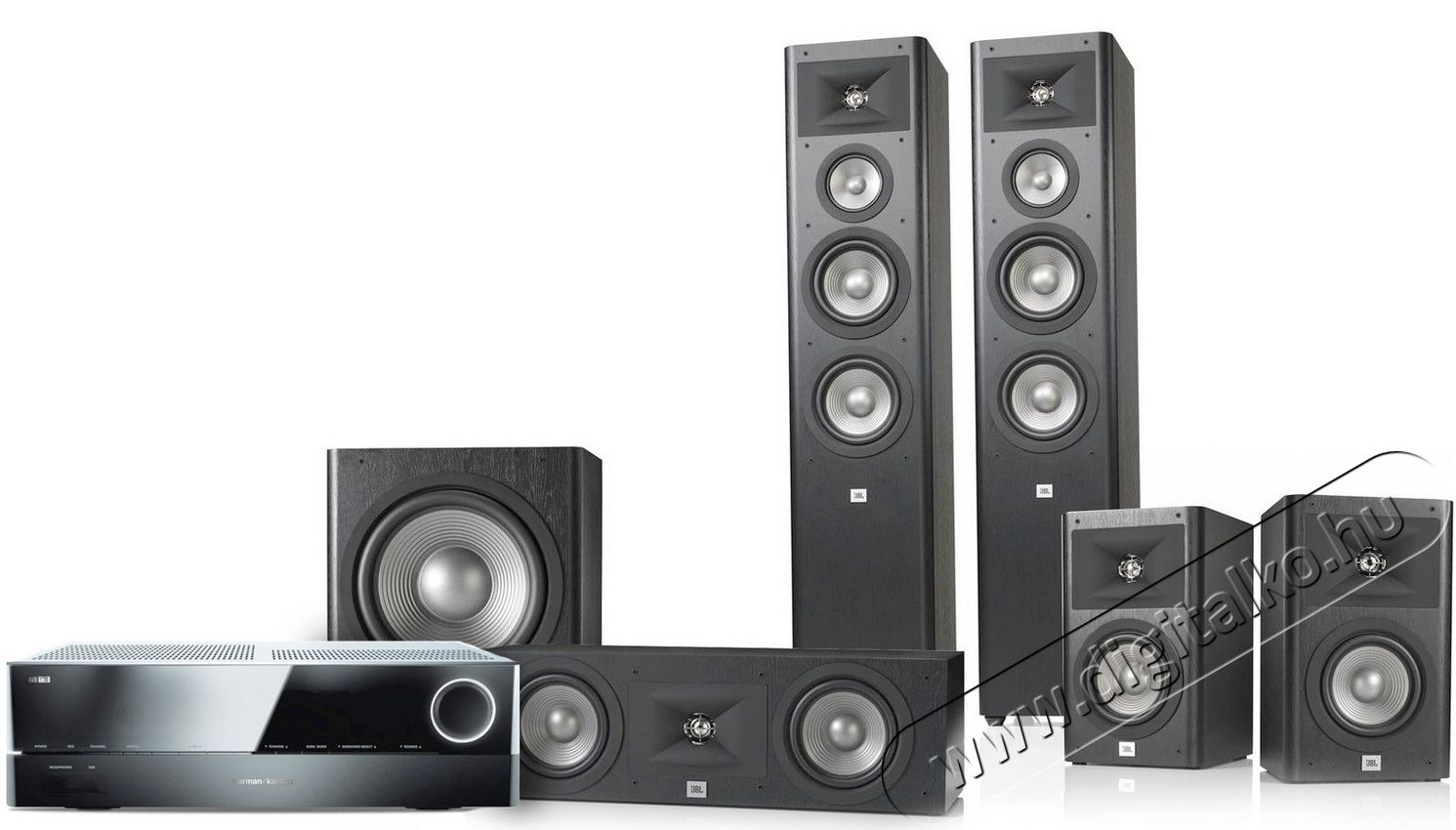 Harman Kardon AVR 171S 7.2 házimozi erősítő + JBL STUDIO 280 5.1 szett (280+220+225C+SUB250) Audio-Video / Hifi / Multimédia - Hangfal - Hangfalszett - Akciós hangfal csomag - 300474