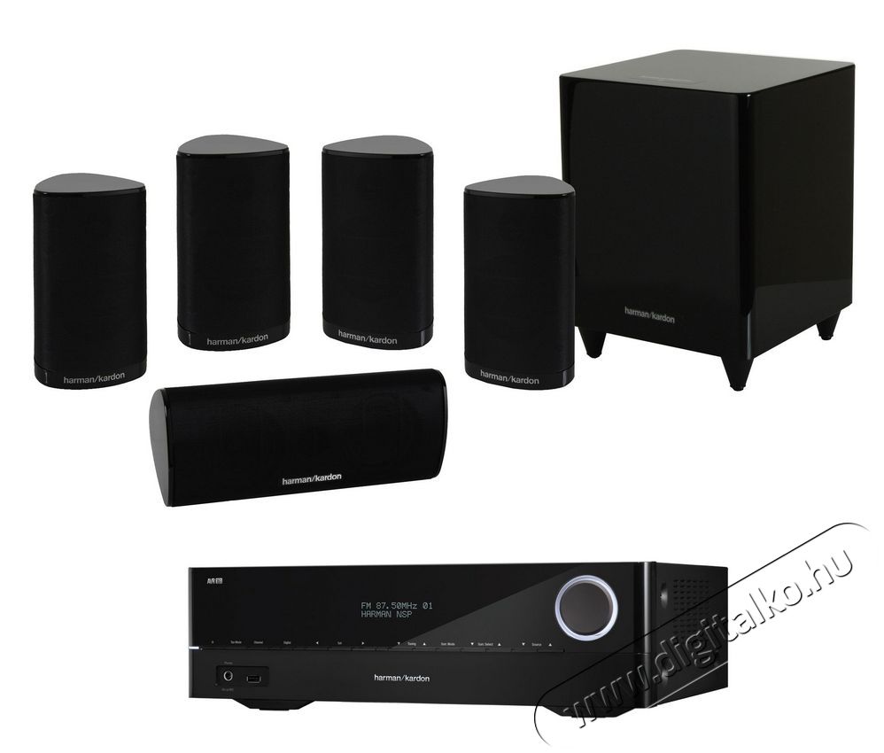 Harman Kardon AVR 161S 5.1 házimozi erősítő + HKTS 9 5.1 hangfalszett Audio-Video / Hifi / Multimédia - Házimozi - Összeállított házimozi szett - 300466