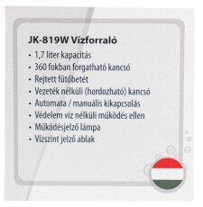 Hauser JK819W vízforraló Konyhai termékek - Vízforraló / teafőző - 311792