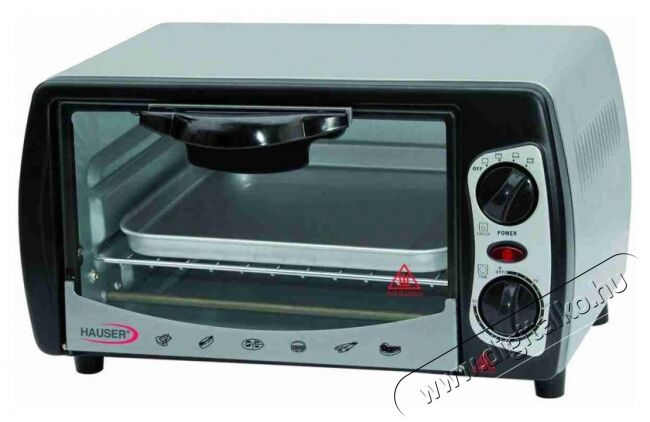 Hauser TO-910S mini sütő Konyhai termékek - Sütő-főzőlap, tűzhely (szabadonálló) - Mini sütő / mini grill / mini konyha - 284265