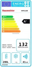 Hausmeister HM3109 hűtőszekrény Konyhai termékek - Hűtő, fagyasztó (szabadonálló) - Fagyasztó nélküli hűtő - 362505