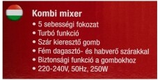 Hausmeister HM 5539 kézi mixer Konyhai termékek - Konyhai kisgép (előkészítés / feldolgozás) - Kézi mixer - 294063