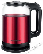HAUSBERG HB-3622RS 1800W 2L-es piros-fekete elektromos vízforraló Konyhai termékek - Vízforraló / teafőző - 502203
