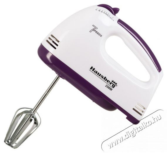 HAUSBERG HB-4112MV 250W-os 7 sebességes elektromos kézimixer réz motorral Konyhai termékek - Konyhai kisgép (előkészítés / feldolgozás) - Kézi mixer - 502543