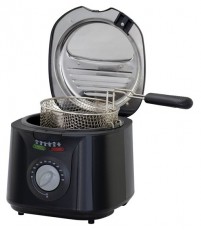 HAUSBERG HB-1331NG 2.5 literes 1450W ablakos fekete elektromos olajsütő Konyhai termékek - Konyhai kisgép (sütés / főzés / hűtés / ételkészítés) - Olajsütő - 503116