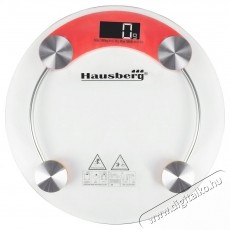 HAUSBERG HB-6000RS vörös üveg fürdőszobai mérleg Szépségápolás / Egészség - Mérleg - Személy mérleg - 502567