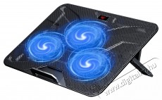 Havit F2067 notebook hűtő, max. 18,3 h&uuml;velykes, 3 db 125 mm-es ventil&aacute;tor, kettős USB, 28 db, &aacute;ll&iacute;that&oacute; l&eacute;g&aacute;raml&aacute;s, &aacute;ll&iacute;that&oacute; magass&aacute;g&uacute;, fekete Iroda &eacute;s sz&aacute;m&iacute;t&aacute;stechnika - Notebook kieg&eacute;sz&iacute;tő - USB laptop hűtő - 533425