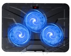 Havit F2067 notebook hűtő, max. 18,3 h&uuml;velykes, 3 db 125 mm-es ventil&aacute;tor, kettős USB, 28 db, &aacute;ll&iacute;that&oacute; l&eacute;g&aacute;raml&aacute;s, &aacute;ll&iacute;that&oacute; magass&aacute;g&uacute;, fekete Iroda &eacute;s sz&aacute;m&iacute;t&aacute;stechnika - Notebook kieg&eacute;sz&iacute;tő - USB laptop hűtő - 533425