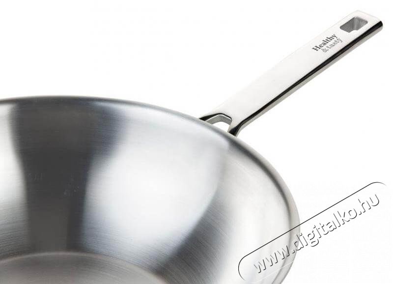 Healthy and tasty HT1006 30 cm-es wok serpenyő - rozsdamentes Konyhai termékek - Edény - Wok serpenyő - 338047