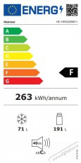 Heinner HC-HM262BKF+ kombinált hűtőszekrény, F energiaosztály, 262 L, LED világítás, 3 hűtő üvegpolc, 3 fagyasztó fiók, M:180 cm, Fekete Konyhai termékek - Hűtő, fagyasztó (beépíthető) - Alulfagyasztós kombinált hűtő - 494922