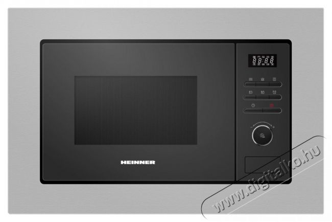 Heinner HMW-MD20BISS Mikrohullámú sütő, 20 l, Digitális vezérlés, 1000 W, Rozsdamentes acél Konyhai termékek - Mikrohullámú sütő - Mikrohullámú sütő (beépíthető) - 500750