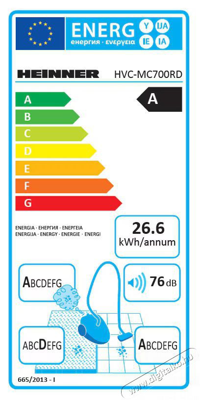 Heinner HVC-MC700RD Porzs&aacute;k n&eacute;lk&uuml;li porsz&iacute;v&oacute; - piros H&aacute;ztart&aacute;s / Otthon / K&uuml;lt&eacute;r - Porsz&iacute;v&oacute; / takar&iacute;t&oacute;g&eacute;p - Porzs&aacute;k n&eacute;lk&uuml;li porsz&iacute;v&oacute; - 517579