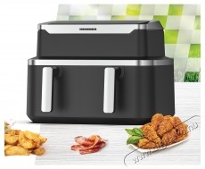 Heinner HAF-DDB9BK26 Dupla forró levegős sütő Konyhai termékek - Konyhai kisgép (sütés / főzés / hűtés / ételkészítés) - Légkeveréses főzőgép / elektromos kukta / multifunkciós sütő - 531160