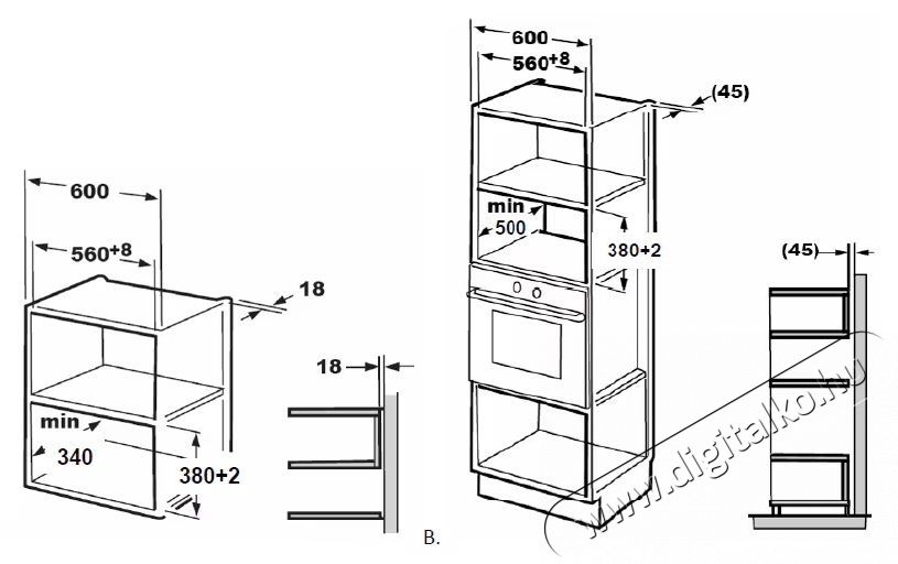 Heinner HMW-MDBI20MIX Mikrohull&aacute;m&uacute; s&uuml;tő Konyhai term&eacute;kek - Mikrohull&aacute;m&uacute; s&uuml;tő - Mikrohull&aacute;m&uacute; s&uuml;tő (be&eacute;p&iacute;thető) - 532891
