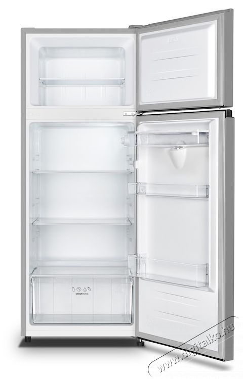 Heinner HF-HS205SWDE++ k&eacute;tajt&oacute;s hűtőszekr&eacute;ny, 206l, V&iacute;zadagol&oacute;, LED vil&aacute;g&iacute;t&aacute;s, E energiaoszt&aacute;ly, H: 143.4cm, Ez&uuml;st Konyhai term&eacute;kek - Hűtő, fagyaszt&oacute; (szabadon&aacute;ll&oacute;) - Fel&uuml;lfagyaszt&oacute;s kombin&aacute;lt hűtő - 533478