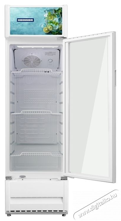 Heinner HSC-M213WHB hűtővitrin, 213 l, B energiaoszt&aacute;ly, LED vil&aacute;g&iacute;t&aacute;s, 3 polc, &aacute;ll&iacute;that&oacute; termoszt&aacute;t, feh&eacute;r Konyhai term&eacute;kek - Hűtő, fagyaszt&oacute; (szabadon&aacute;ll&oacute;) - Fagyaszt&oacute; n&eacute;lk&uuml;li hűtő - 533468