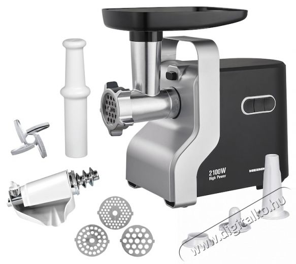 Heinner MG-2100BKSL H&uacute;sdar&aacute;l&oacute;, 2100W, Rozsdamentes ac&eacute;l k&eacute;s, Fekete/Ez&uuml;st Konyhai term&eacute;kek - Konyhai kisg&eacute;p (elők&eacute;sz&iacute;t&eacute;s / feldolgoz&aacute;s) - H&uacute;sdar&aacute;l&oacute; - 533472