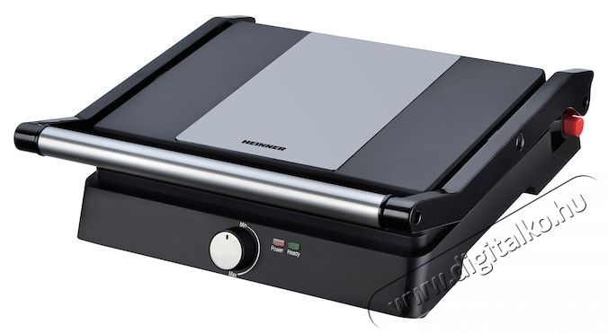 Heinner SunriseGrill HEPG-F2000BKSS Elektromos grill, Tapad&aacute;smentes, 180 nyit&aacute;s, &Aacute;ll&iacute;that&oacute; hőm&eacute;rs&eacute;klet, Fekete/Inox Konyhai term&eacute;kek - Konyhai kisg&eacute;p (s&uuml;t&eacute;s / főz&eacute;s / hűt&eacute;s / &eacute;telk&eacute;sz&iacute;t&eacute;s) - Kontakt grill s&uuml;tő / s&uuml;tőlap - 533470
