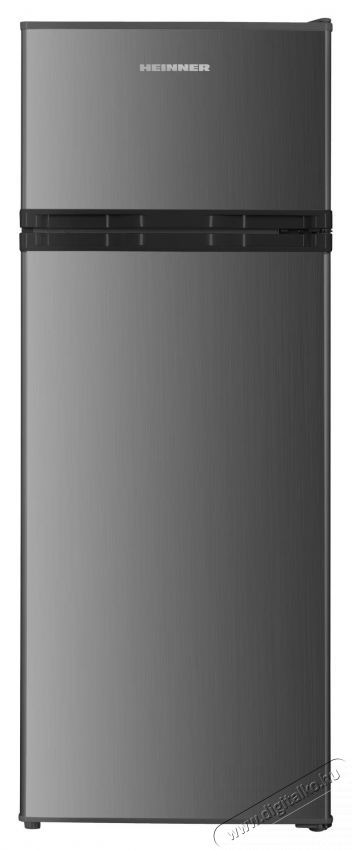 Heinner HF-H2206XE++ kombin&aacute;lt fel&uuml;lfagyaszt&oacute;s hűtőszekr&eacute;ny, E energiaoszt&aacute;ly, 206 L, LED l&aacute;mpa, 3 hűtőszekr&eacute;ny &uuml;vegpolccal, M: 143 cm, Inox megjelen&eacute;s Konyhai term&eacute;kek - Hűtő, fagyaszt&oacute; (szabadon&aacute;ll&oacute;) - Fel&uuml;lfagyaszt&oacute;s kombin&aacute;lt hűtő - 533450