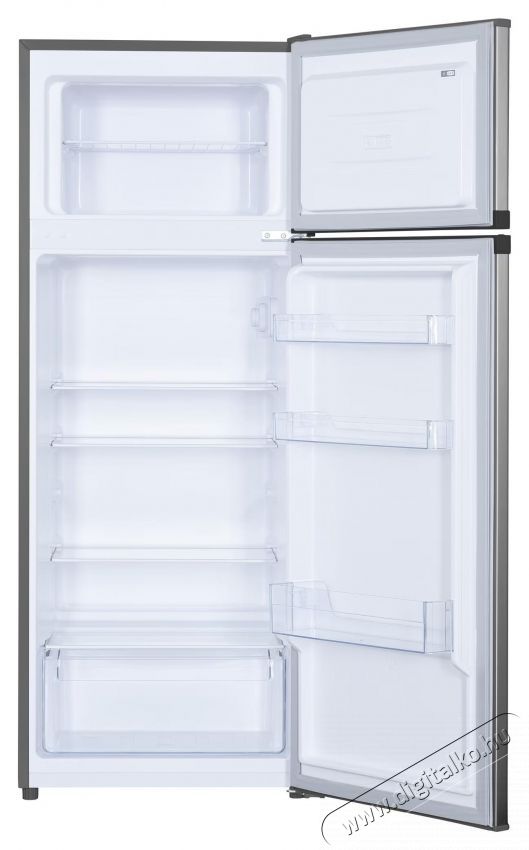 Heinner HF-HM2206INVXD kombin&aacute;lt hűtőszekr&eacute;ny, 206 l, D energiaoszt&aacute;ly, LED vil&aacute;g&iacute;t&aacute;s, 3 &uuml;vegpolc, rozsdamentes ac&eacute;l Konyhai term&eacute;kek - Hűtő, fagyaszt&oacute; (szabadon&aacute;ll&oacute;) - Fel&uuml;lfagyaszt&oacute;s kombin&aacute;lt hűtő - 533456