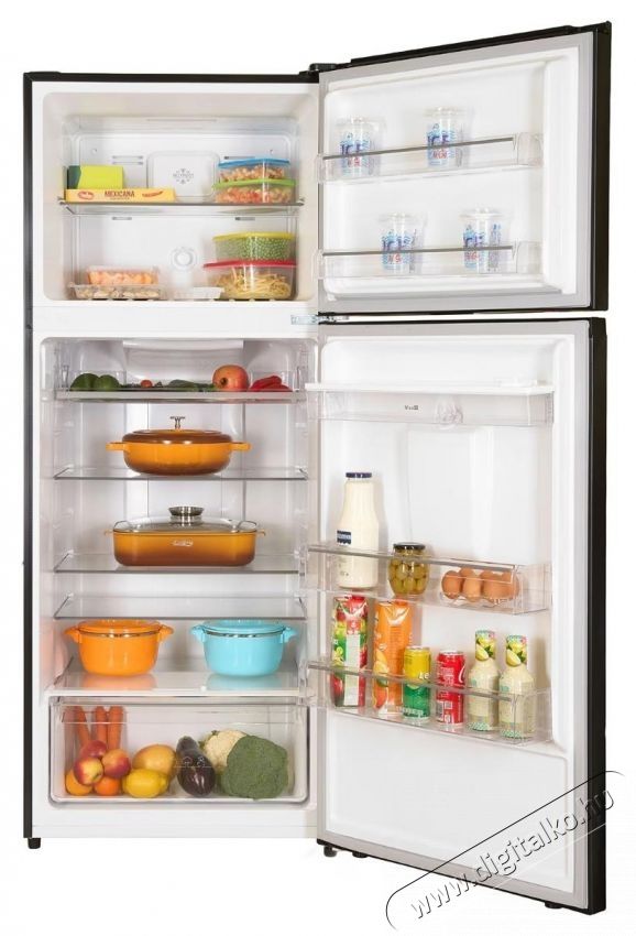 Heinner HF-HM413NFDXWDE++, K&eacute;tajt&oacute;s hűtőszekr&eacute;ny, 413 l, Full No Frost, E energiaoszt&aacute;ly, Kompresszor Dual Inverter, V&iacute;zadagol&oacute;, Kijelző, Gyerekz&aacute;r, M 178 cm, Rozsdamentes ac&eacute;l Konyhai term&eacute;kek - Hűtő, fagyaszt&oacute; (szabadon&aacute;ll&oacute;) - Fel&uuml;lfagyaszt&oacute;s kombin&aacute;lt hűtő - 533449