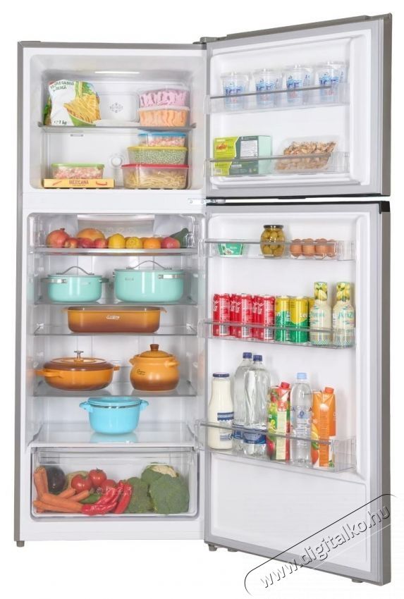 Heinner HF-HM415NFSE++, K&eacute;tajt&oacute;s hűtőszekr&eacute;ny, 415 l, Full No Frost, E energiaoszt&aacute;ly, kettős inverteres kompresszor, kijelző, gyerekz&aacute;r, M 178 cm, ez&uuml;st Konyhai term&eacute;kek - Hűtő, fagyaszt&oacute; (szabadon&aacute;ll&oacute;) - Fel&uuml;lfagyaszt&oacute;s kombin&aacute;lt hűtő - 533455