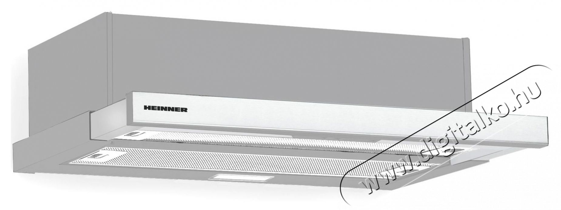 Heinner HTCH-490IX teleszk&oacute;pos p&aacute;raelsz&iacute;v&oacute;, 90cm, 105W, rozsdamentes ac&eacute;l Konyhai term&eacute;kek - P&aacute;raelsz&iacute;v&oacute; - Be&eacute;p&iacute;thető / kih&uacute;zhat&oacute; - 533486