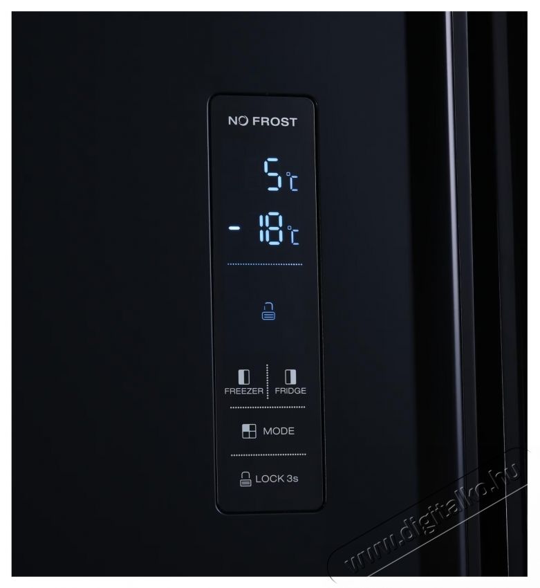 Heinner HSBS-H442NFBKE++ side by side hűtőszekr&eacute;ny, M:177cm, 436L, E energiaoszt&aacute;ly, fekete Konyhai term&eacute;kek - Hűtő, fagyaszt&oacute; (szabadon&aacute;ll&oacute;) - Amerikai t&iacute;pus&uacute; Side By Side hűtő - 535261