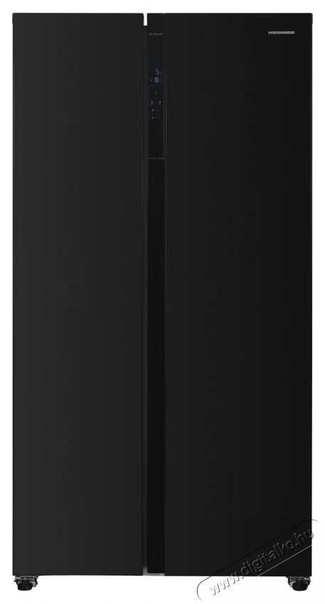 Heinner HSBS-H442NFBKE++ side by side hűtőszekr&eacute;ny, M:177cm, 436L, E energiaoszt&aacute;ly, fekete Konyhai term&eacute;kek - Hűtő, fagyaszt&oacute; (szabadon&aacute;ll&oacute;) - Amerikai t&iacute;pus&uacute; Side By Side hűtő - 535261