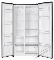 Heinner HSBS-HM532NFBKE++ Side by side hűtőszekr&eacute;ny, 532 l, Full No Frost, E energiaoszt&aacute;ly, Touch LED kijelző, Smart, Eco, Ajt&oacute;riaszt&oacute;, M 177cm, Fekete Konyhai term&eacute;kek - Hűtő, fagyaszt&oacute; (szabadon&aacute;ll&oacute;) - Amerikai t&iacute;pus&uacute; Side By Side hűtő - 535263