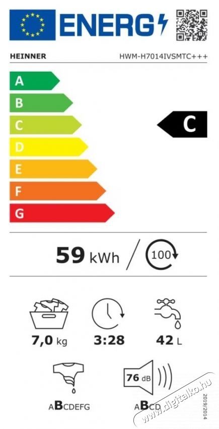 Heinner HWM-H7014IVSMTC+++ mos&oacute;g&eacute;p H&aacute;ztart&aacute;s / Otthon / K&uuml;lt&eacute;r - Mos&oacute;g&eacute;p / sz&aacute;r&iacute;t&oacute;g&eacute;p - El&ouml;lt&ouml;ltős norm&aacute;l (60cm-ig) mos&oacute;g&eacute;p - 535286