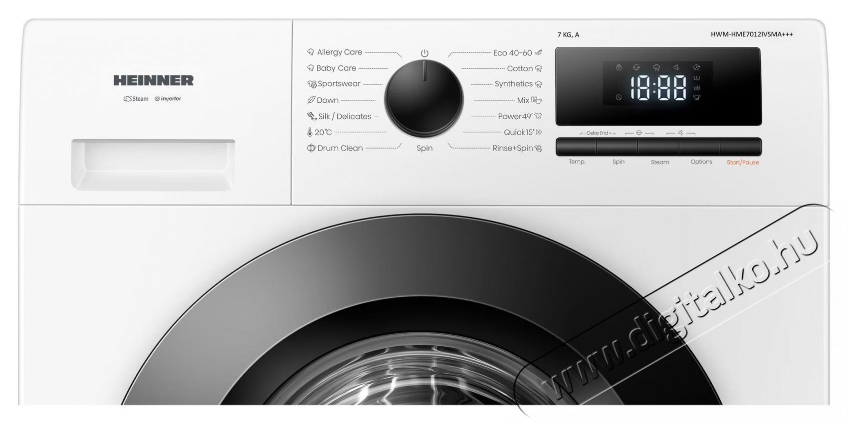 Heinner HWM-HME7012IVSMA+++ mos&oacute;g&eacute;p H&aacute;ztart&aacute;s / Otthon / K&uuml;lt&eacute;r - Mos&oacute;g&eacute;p / sz&aacute;r&iacute;t&oacute;g&eacute;p - El&ouml;lt&ouml;ltős mos&oacute;g&eacute;p (be&eacute;p&iacute;thető) - 535279