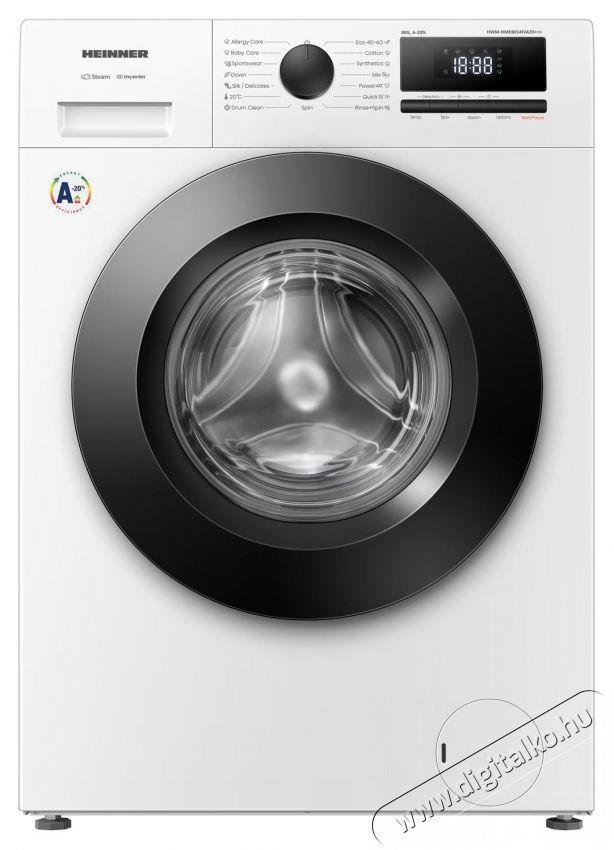 Heinner HWM-HME8014IVA20+++ mos&oacute;g&eacute;p H&aacute;ztart&aacute;s / Otthon / K&uuml;lt&eacute;r - Mos&oacute;g&eacute;p / sz&aacute;r&iacute;t&oacute;g&eacute;p - El&ouml;lt&ouml;ltős norm&aacute;l (60cm-ig) mos&oacute;g&eacute;p - 535287