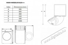 Heinner HWM-HME8014IVA20+++ mos&oacute;g&eacute;p H&aacute;ztart&aacute;s / Otthon / K&uuml;lt&eacute;r - Mos&oacute;g&eacute;p / sz&aacute;r&iacute;t&oacute;g&eacute;p - El&ouml;lt&ouml;ltős norm&aacute;l (60cm-ig) mos&oacute;g&eacute;p - 535287