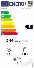 Heinner HF-HM415NFDXE++ k&eacute;tajt&oacute;s hűtőszekr&eacute;ny, 415l, Full No Frost, Dual Inverter kompresszor, Kijelző, Gyerekz&aacute;r, E energiaoszt&aacute;ly, H: 178cm, Rozsdamentes ac&eacute;l Konyhai term&eacute;kek - Hűtő, fagyaszt&oacute; (szabadon&aacute;ll&oacute;) - Fel&uuml;lfagyaszt&oacute;s kombin&aacute;lt hűtő - 535259