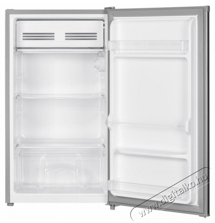 Heinner HF-HM90SE++ Hűtőszekr&eacute;ny, 90 l, E energiaoszt&aacute;ly, LED vil&aacute;g&iacute;t&aacute;s, M 85 cm, Ez&uuml;st Konyhai term&eacute;kek - Hűtő, fagyaszt&oacute; (szabadon&aacute;ll&oacute;) - Egyajt&oacute;s hűtő - 535255