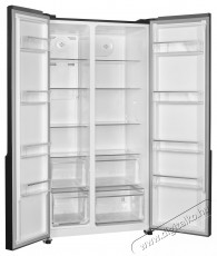 Heinner HSBS-H532NFGBKF+ Side-by-side hűtőszekr&eacute;ny, 532 l, Full No Frost, E energiaoszt&aacute;ly, &Eacute;rintőkijelző, gyermekz&aacute;r, M 177 cm, Fekete Konyhai term&eacute;kek - Hűtő, fagyaszt&oacute; (szabadon&aacute;ll&oacute;) - Amerikai t&iacute;pus&uacute; Side By Side hűtő - 535268