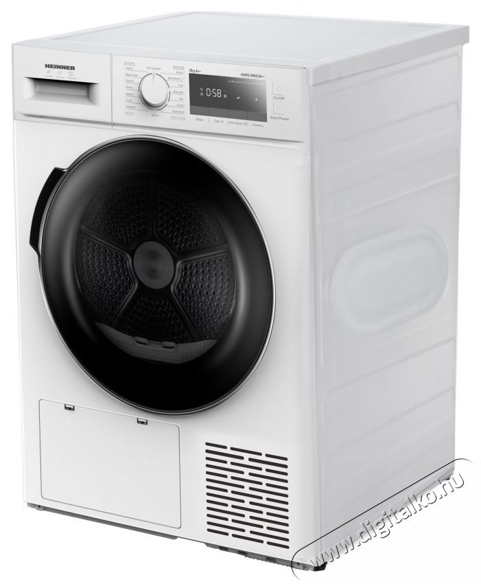 Heinner HHPD-M8G3A++ hőszivatty&uacute;s sz&aacute;r&iacute;t&oacute;g&eacute;p, 8 kg, 14 program, LED kijelző, K&aacute;d vil&aacute;g&iacute;t&aacute;s, Gyerekz&aacute;r, E energiaoszt&aacute;ly, Feh&eacute;r H&aacute;ztart&aacute;s / Otthon / K&uuml;lt&eacute;r - Mos&oacute;g&eacute;p / sz&aacute;r&iacute;t&oacute;g&eacute;p - Sz&aacute;r&iacute;t&oacute;g&eacute;p - 536834