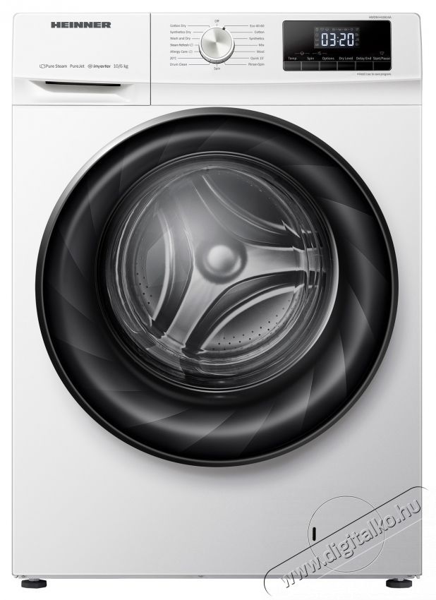 Heinner HWDM-H10614A mos&oacute;-sz&aacute;r&iacute;t&oacute;g&eacute;p, A energiaoszt&aacute;ly, 10/6 kg kapacit&aacute;s, 1400 ford./perc, 15 program, LED kijelző, Feh&eacute;r H&aacute;ztart&aacute;s / Otthon / K&uuml;lt&eacute;r - Mos&oacute;g&eacute;p / sz&aacute;r&iacute;t&oacute;g&eacute;p - Mos&oacute;-sz&aacute;r&iacute;t&oacute;g&eacute;p - 536847