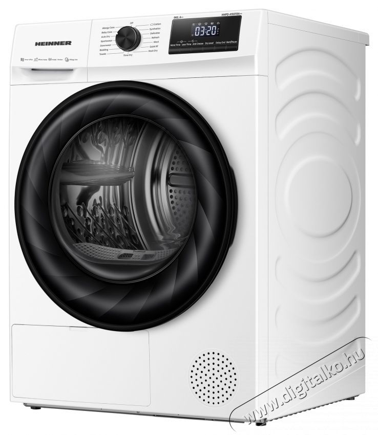 Heinner HHPD-H90FRA++ hőszivatty&uacute;s sz&aacute;r&iacute;t&oacute;g&eacute;p, 9 kg, 15 program, D oszt&aacute;ly, LED kijelző, Power AirFlow, feh&eacute;r H&aacute;ztart&aacute;s / Otthon / K&uuml;lt&eacute;r - Mos&oacute;g&eacute;p / sz&aacute;r&iacute;t&oacute;g&eacute;p - Sz&aacute;r&iacute;t&oacute;g&eacute;p - 536841