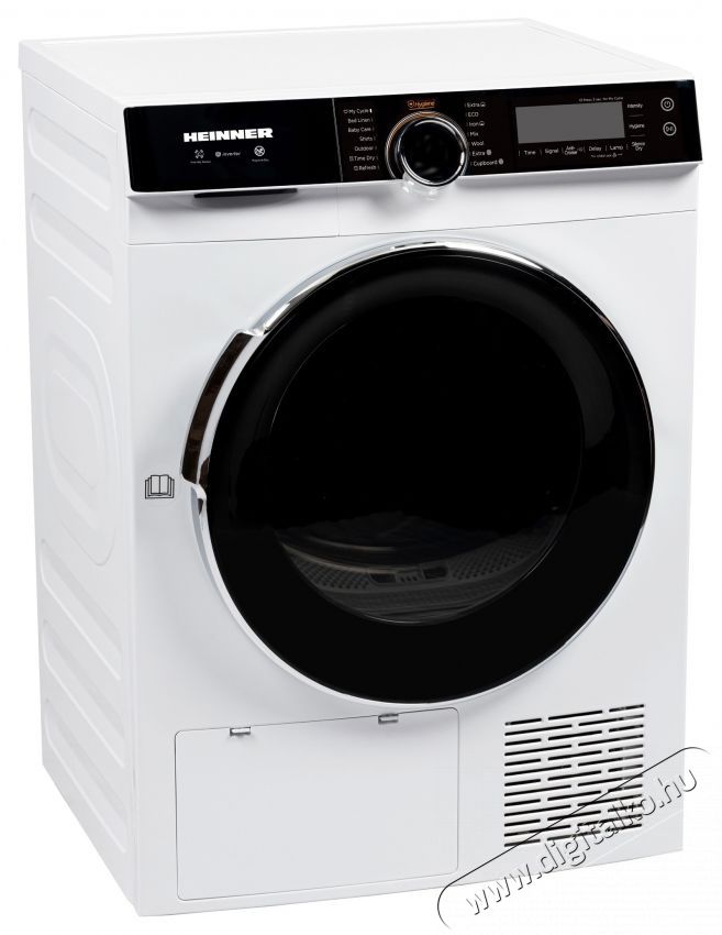 Heinner HHPD-M10K3A+++ hőszivatty&uacute;s sz&aacute;r&iacute;t&oacute;g&eacute;p, 10 kg, Inverter, 14 program, C energiaoszt&aacute;ly, &eacute;rint&eacute;svez&eacute;rl&eacute;s, szifonellenes funkci&oacute;, steriliz&aacute;l&oacute; program, k&aacute;dvil&aacute;g&iacute;t&aacute;s, feh&eacute;r H&aacute;ztart&aacute;s / Otthon / K&uuml;lt&eacute;r - Mos&oacute;g&eacute;p / sz&aacute;r&iacute;t&oacute;g&eacute;p - Sz&aacute;r&iacute;t&oacute;g&eacute;p - 536842