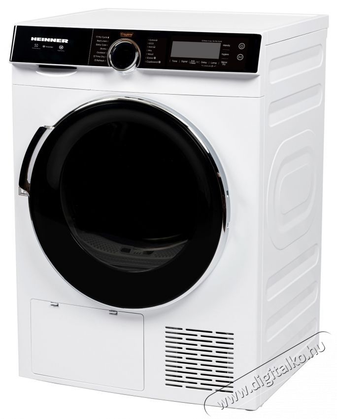 Heinner HHPD-M10K3A+++ hőszivatty&uacute;s sz&aacute;r&iacute;t&oacute;g&eacute;p, 10 kg, Inverter, 14 program, C energiaoszt&aacute;ly, &eacute;rint&eacute;svez&eacute;rl&eacute;s, szifonellenes funkci&oacute;, steriliz&aacute;l&oacute; program, k&aacute;dvil&aacute;g&iacute;t&aacute;s, feh&eacute;r H&aacute;ztart&aacute;s / Otthon / K&uuml;lt&eacute;r - Mos&oacute;g&eacute;p / sz&aacute;r&iacute;t&oacute;g&eacute;p - Sz&aacute;r&iacute;t&oacute;g&eacute;p - 536842